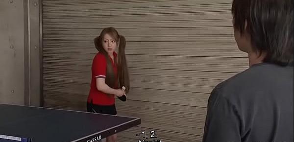  Asian ping pong player sucking off the trainer